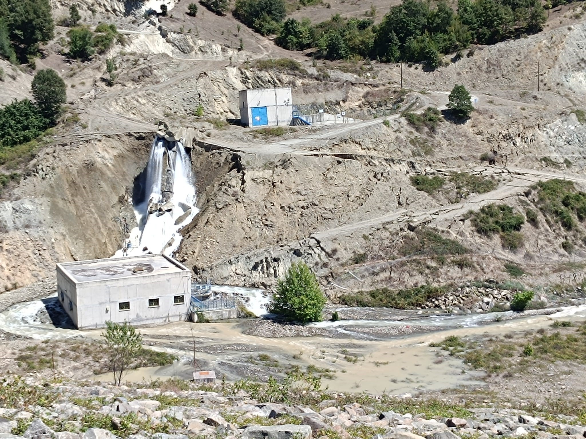 Amasya HES'te heyelan