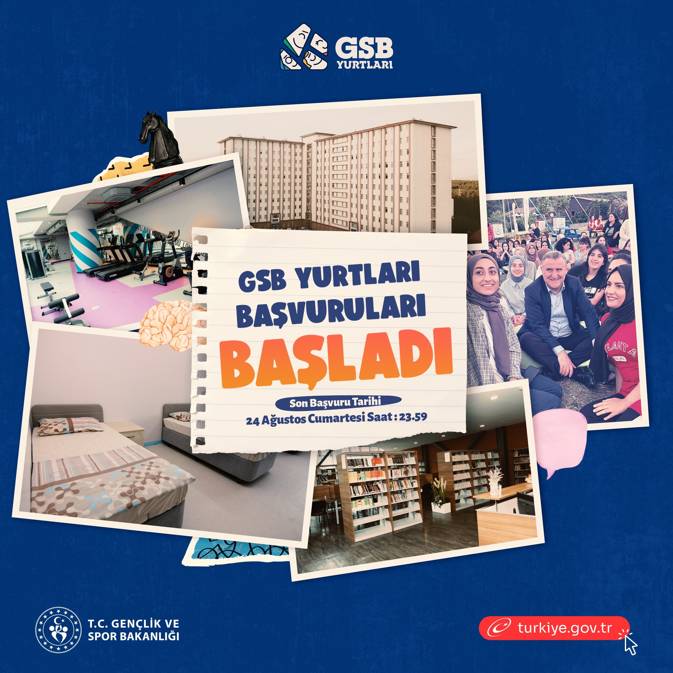 GSB Yurt Başvuruları 2024-2025 İçin Başladı