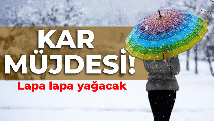 Kar müjdesi! Lapa lapa yağacak