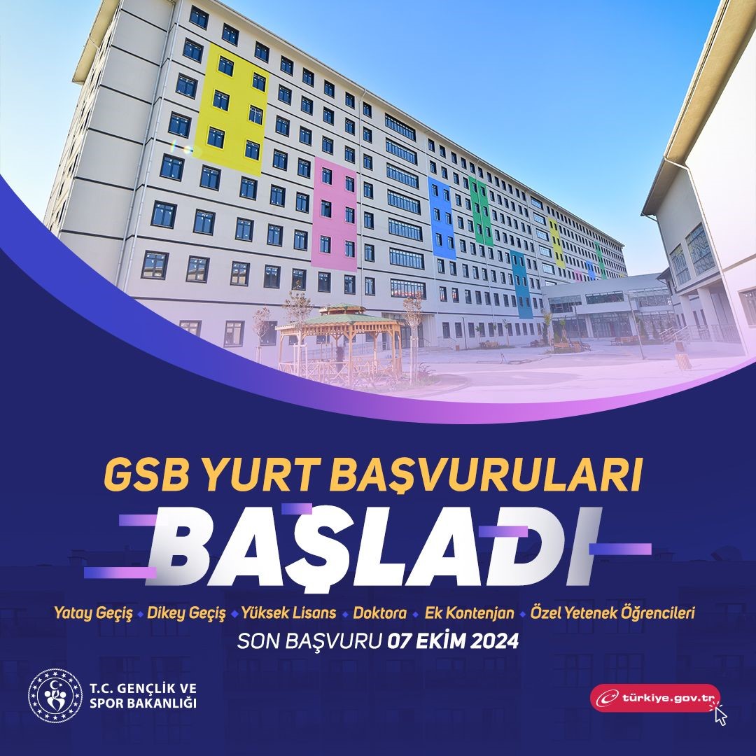 Yurt başvuruları başladı