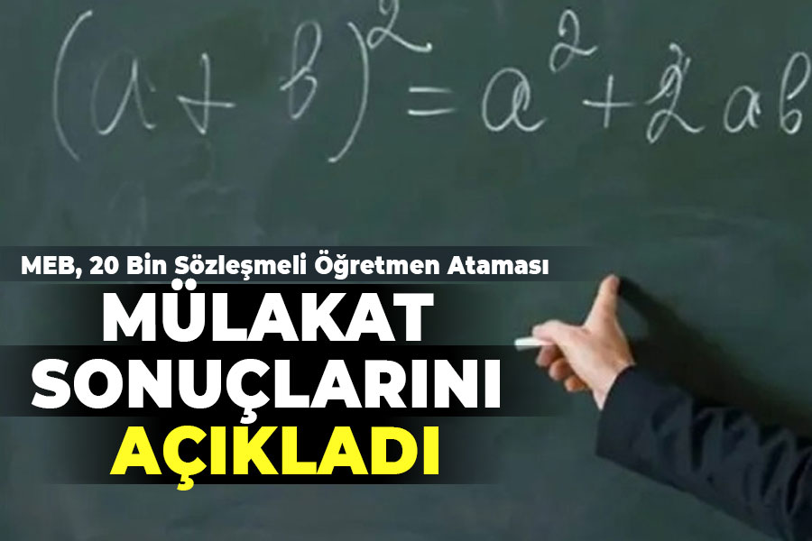 MEB, 20 bin sözleşmeli öğretmen ataması mülakat sonuçlarını açıkladı