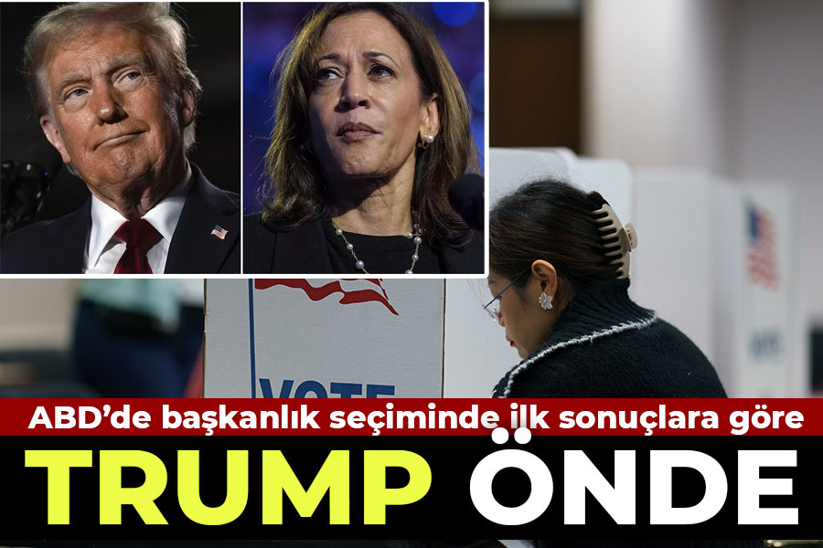 ABD’de başkanlık seçiminde ilk sonuçlara göre Trump önde