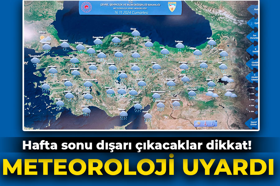 Hafta sonu dışarı çıkacaklar dikkat! Meteoroloji Uyardı