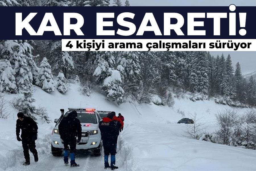 Kar Esareti! Ordu'da 4 kişi mahsur