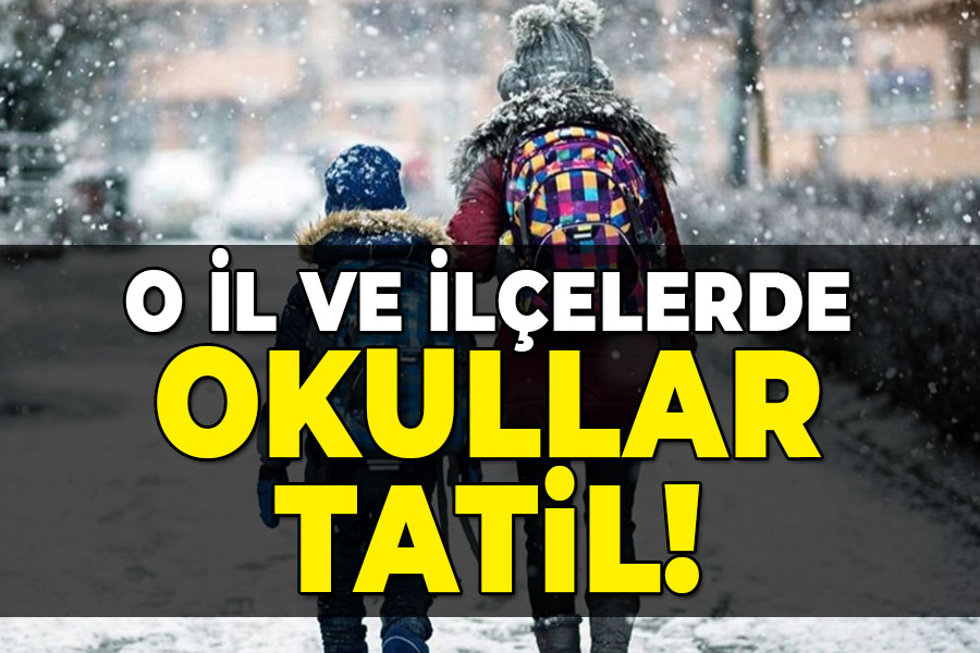 O il ve ilçelerde okullar tatil!