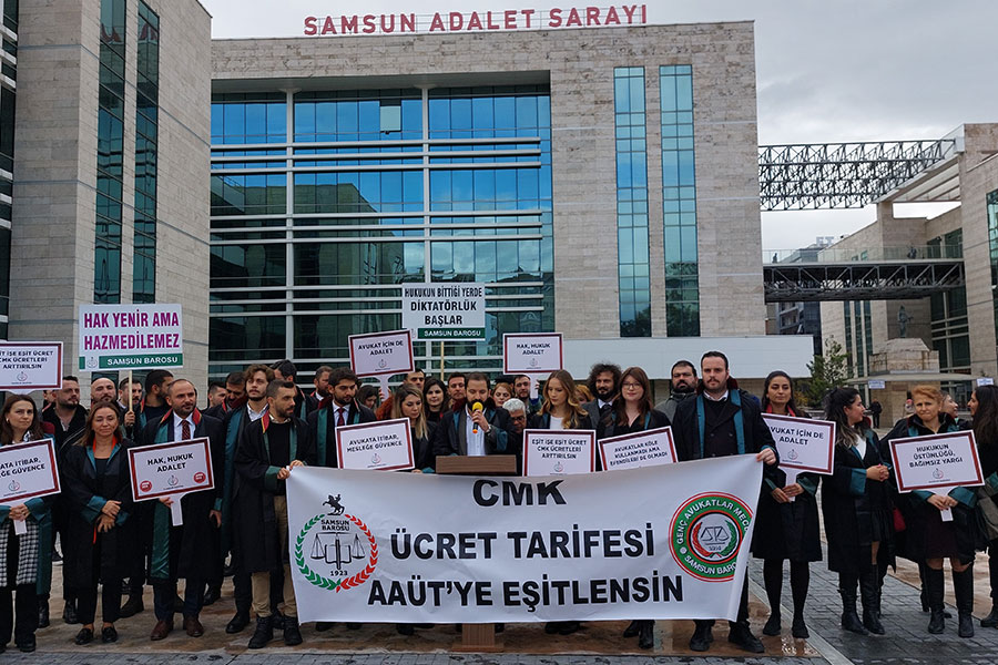 Samsun'da avukatlardan basın açıklaması