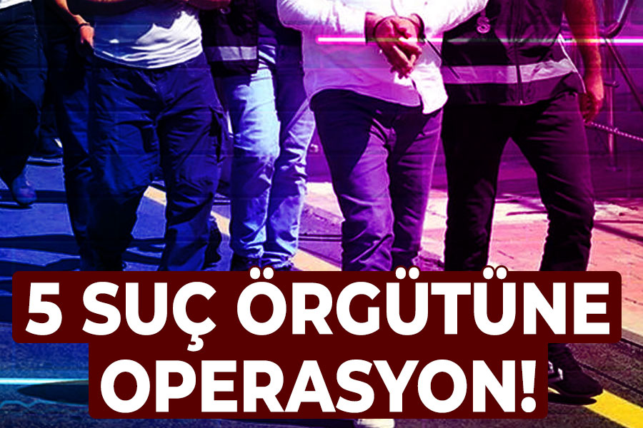 5 Suç Örgütüne Operasyon!