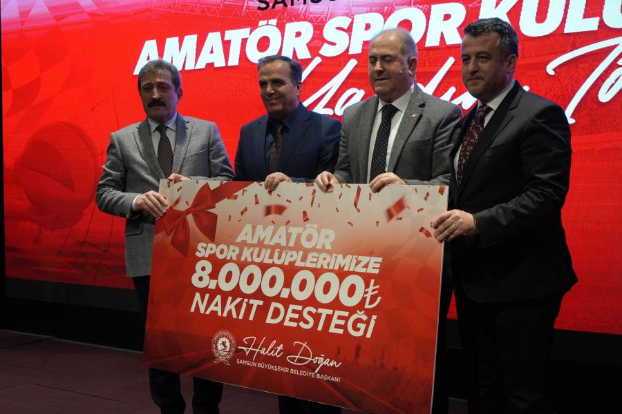 Samsun'da amatör spora 8 milyon TL'lik destek